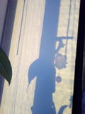Shadow of sunset on the wall royalty free stock photos Shadow of sunset on the wall royalty free stock photos