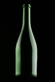 Shadowed Wine Bottle Stock Images