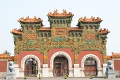 SHANXI, CHINA - Sept 21 2015: Fahua Temple. a famous historic s royalty free stock photography SHANXI, CHINA - Sept 21 2015: Fahua Temple. a famous historic s royalty free stock photography