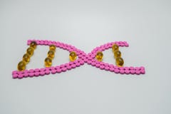 Shape of DNA made from pills royalty free stock image Shape of DNA made from pills royalty free stock image