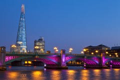 The Shard and Blackfriars Bridge royalty free stock photography The Shard and Blackfriars Bridge royalty free stock photography