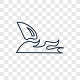 Shark concept vector linear icon isolated on transparent background, Shark concept transparency logo in outline style royalty free illustration Shark concept vector linear icon isolated on transparent background, Shark concept transparency logo in outline style royalty free illustration