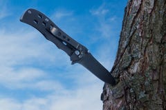 thrust woodpile penknife