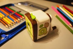 Sharp pencils sharpened with a special mechanical sharpener. Such perfectly sharp pencils are obtained only through the use of suc royalty free stock photography Sharp pencils sharpened with a special mechanical sharpener. Such perfectly sharp pencils are obtained only through the use of suc royalty free stock photography