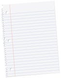 Sheet of notebook paper