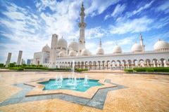 Sheikh Zayed Grand Mosque i Abu Dhabi, UAE arkivbilder Sheikh Zayed Grand Mosque i Abu Dhabi, UAE arkivbilder