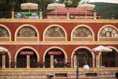 Sheki Palace Hotel on the road to the Sheki Khan Palace Royalty Free Stock Image Sheki Palace Hotel on the road to the Sheki Khan Palace Royalty Free Stock Image