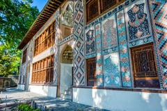 Sheki Xan Sarayi, pałac sheki Khans obraz stock Sheki Xan Sarayi, pałac sheki Khans obraz stock