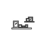 a shelf icon. Element of furniture for mobile concept and web apps. Thin line icon for website design and development, app develo vector illustration a shelf icon. Element of furniture for mobile concept and web apps. Thin line icon for website design and development, app develo vector illustration