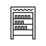 Shelf icon vector sign and symbol isolated on white background vector illustration Shelf icon vector sign and symbol isolated on white background vector illustration