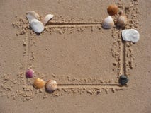 Shell and sand frame border