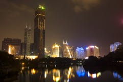 Shenzhen City By Night Royalty Free Stock Photography Shenzhen City By Night Royalty Free Stock Photography