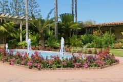 Sherman Library and Gardens Entry Fountains Royalty Free Stock Photos Sherman Library and Gardens Entry Fountains Royalty Free Stock Photos