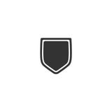 Shield icon flat royalty free illustration Shield icon flat royalty free illustration