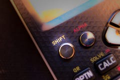 Shift key of the keyboard of a scientific calculator stock image Shift key of the keyboard of a scientific calculator stock image