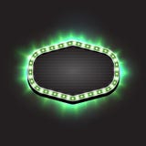 Shining green empty retro light frame banner template. Vector illustration EPS 10. vector illustration Shining green empty retro light frame banner template. Vector illustration EPS 10. vector illustration
