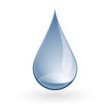 Shiny Blue water drop on white. Vector illustration stock illustration Shiny Blue water drop on white. Vector illustration stock illustration