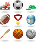 Shiny sports icon set series
