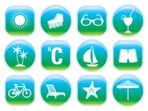 Shiny Summer Icons. Set of 12 summer holidays signs to put you in a summer mood. Need more images? Please visit my portfolio vector illustration Shiny Summer Icons. Set of 12 summer holidays signs to put you in a summer mood. Need more images? Please visit my portfolio vector illustration