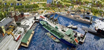 Ships And A Submarine In Dry Dock At The Naval Base Royalty Free Stock Photo Ships And A Submarine In Dry Dock At The Naval Base Royalty Free Stock Photo