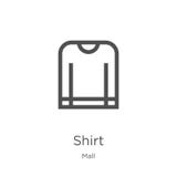 shirt icon vector from mall collection. Thin line shirt outline icon vector illustration. Outline, thin line shirt icon for royalty free illustration shirt icon vector from mall collection. Thin line shirt outline icon vector illustration. Outline, thin line shirt icon for royalty free illustration