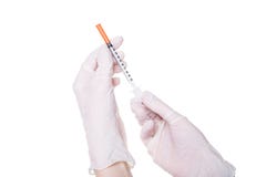 Sho vazio superior do interno da estudante de medicina do tampão alaranjado do rejuvenescimento do aumento imagem de stock Sho vazio superior do interno da estudante de medicina do tampão alaranjado do rejuvenescimento do aumento imagem de stock