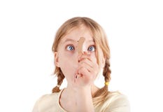 Shocked by a hearing aid stock image Shocked by a hearing aid stock image