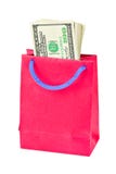 Shopping Bag With Money Royalty Free Stock Image