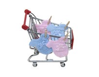 Shopping For Baby Clothes Royalty Free Stock Image