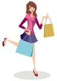 SHOPPING GIRL Royalty Free Stock Images SHOPPING GIRL Royalty Free Stock Images