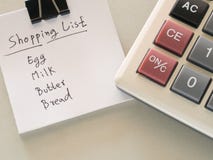Shopping list royalty free stock photography Shopping list royalty free stock photography