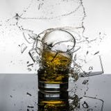Spectacular High Speed shot of whiskey Glasees breaking royalty free stock image Spectacular High Speed shot of whiskey Glasees breaking royalty free stock image