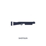 shotgun icon on white background. Simple element illustration from law and justice concept vector illustration shotgun icon on white background. Simple element illustration from law and justice concept vector illustration