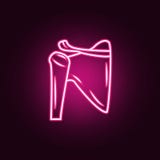 Shoulder joint neon icon. Elements of body parts set. Simple icon for websites, web design, mobile app, info graphics vector illustration Shoulder joint neon icon. Elements of body parts set. Simple icon for websites, web design, mobile app, info graphics vector illustration