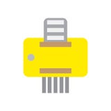 Shredder icon vector isolated on white background, Shredder sign , colorful equipment symbols stock illustration Shredder icon vector isolated on white background, Shredder sign , colorful equipment symbols stock illustration