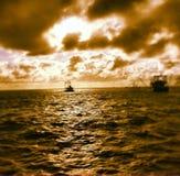Shrimp boats in the bay royalty free stock photos Shrimp boats in the bay royalty free stock photos