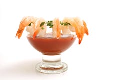 Shrimp Cocktail On White Stock Images Shrimp Cocktail On White Stock Images