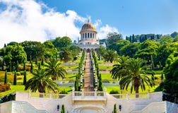 Shrine Of The Bab And Lower Terraces At The Bahai World Center In Haifa Stock Image Shrine Of The Bab And Lower Terraces At The Bahai World Center In Haifa Stock Image