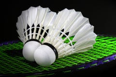 Shuttlecock e volano immagine stock Shuttlecock e volano immagine stock