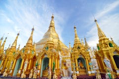 Shwedagon Pagoda Temple In Yangon, Myanmar. Royalty Free Stock Photo