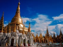 Shwedagon Pagode-Rangun-Myanmar stockfotografie Shwedagon Pagode-Rangun-Myanmar stockfotografie