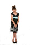 Shy Girl In Black Dress Royalty Free Stock Photography Shy Girl In Black Dress Royalty Free Stock Photography