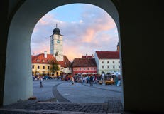 Sibiu en arcada imágenes de archivo libres de regalías Sibiu en arcada imágenes de archivo libres de regalías