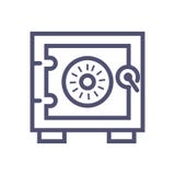 Sichere Vektorikone sichere Illustrationsikone des Vektors f?r Website oder mobile Apps lizenzfreie abbildung Sichere Vektorikone sichere Illustrationsikone des Vektors f?r Website oder mobile Apps lizenzfreie abbildung