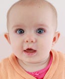 Sick baby with a runny nose Stock Photos Sick baby with a runny nose Stock Photos