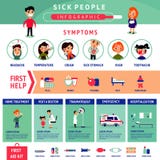 Sick People Infographic Template Stock Photo Sick People Infographic Template Stock Photo
