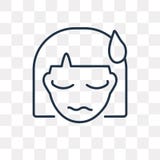 Sick vector icon isolated on transparent background, linear Sick vector illustration Sick vector icon isolated on transparent background, linear Sick vector illustration