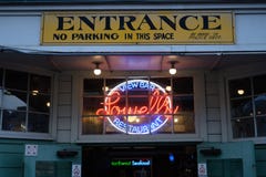 Side entrance to Pike Place Market royalty free stock photography Side entrance to Pike Place Market royalty free stock photography
