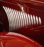 Side Grill Of Red Car Royalty Free Stock Image