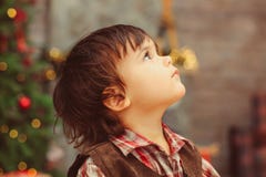 Side view of boy looking up royalty free stock photos Side view of boy looking up royalty free stock photos